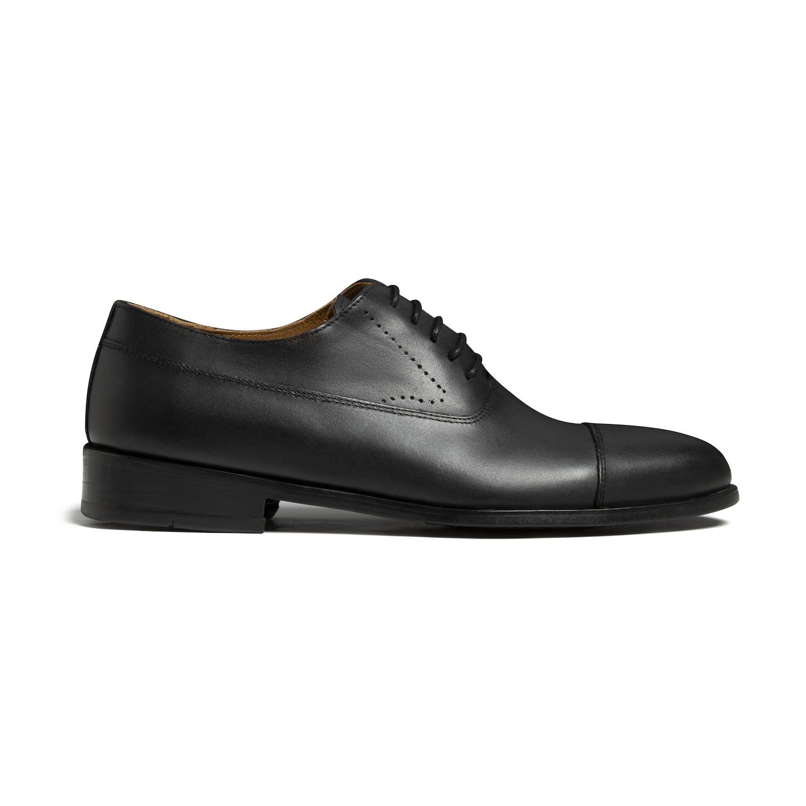 Captoe Oxford OF07, Black, Cow Leather - Image 6