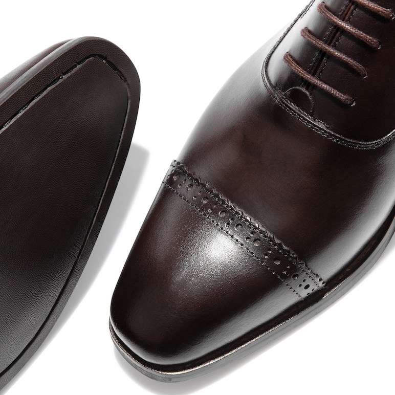 Captoe Oxford, Black, Leather - Image 6