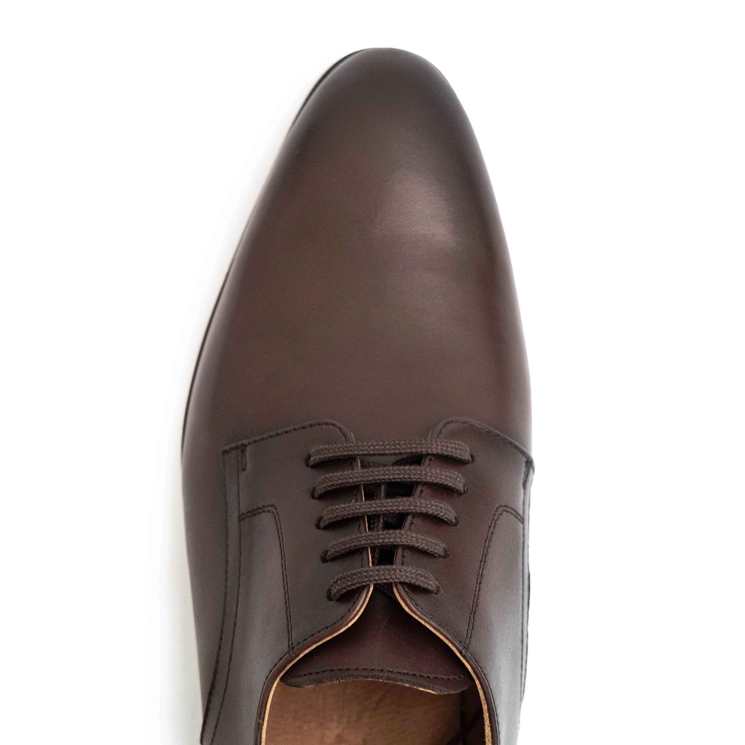 Plain Toe Derby DB02, Black, Leather - Image 5