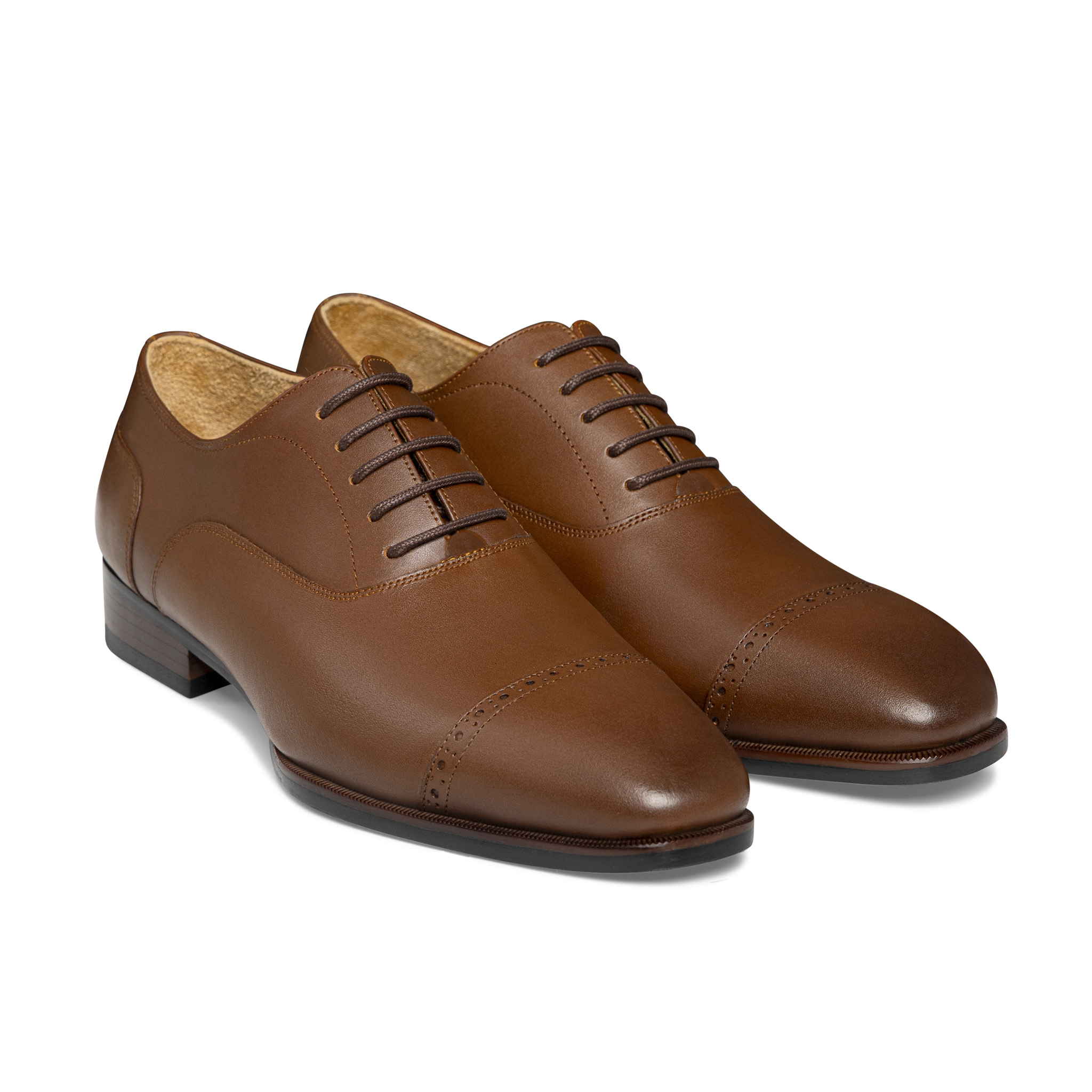 Brogues Oxford, Brown, Leather - Image 2