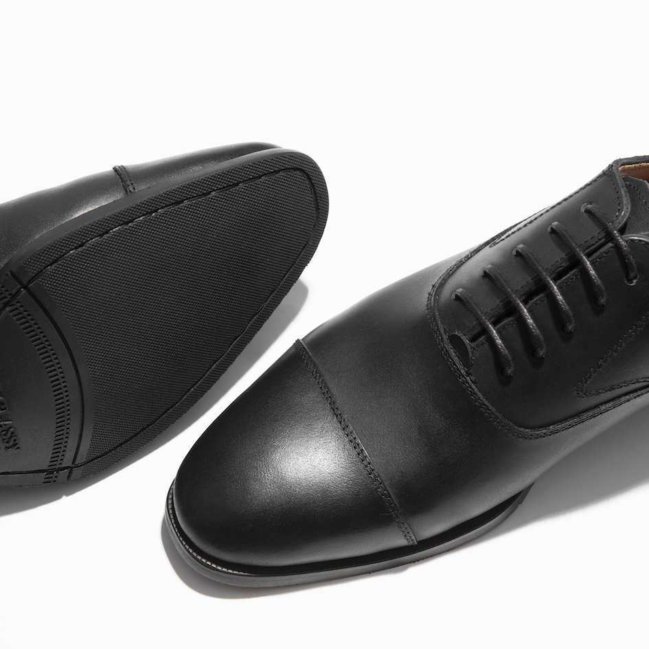 Captoe Oxford, Black, High-End Cow Leather - Image 3