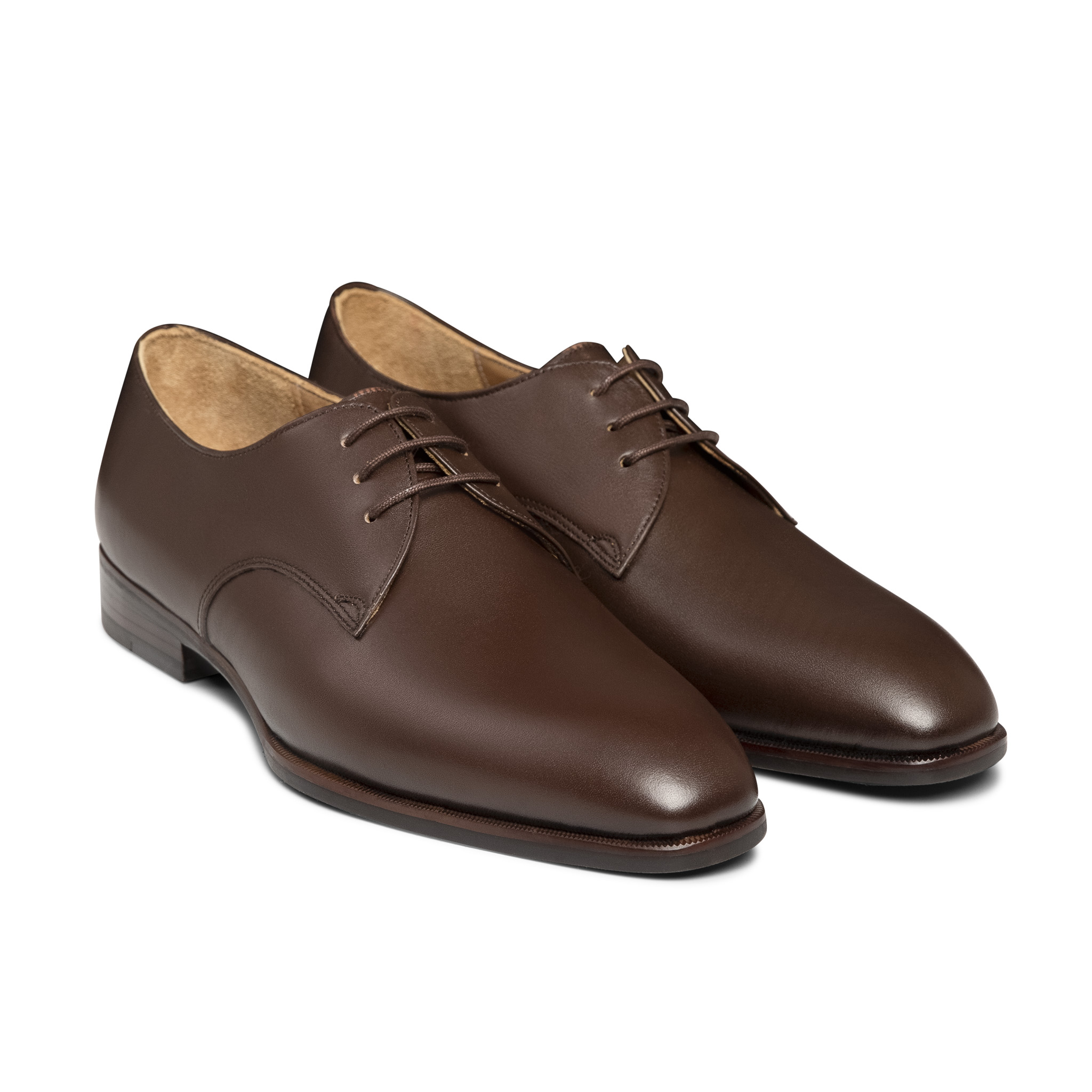 3 Eye Derby, Brown, High-End Cow Leather - Image 2